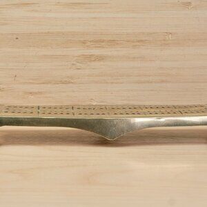 Vintage Brass Footed Cribbage Board, Made in Taiwan